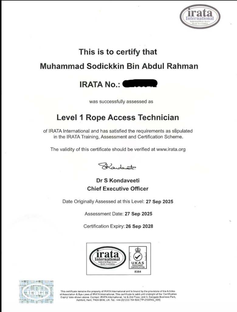Cert IRATA Competency