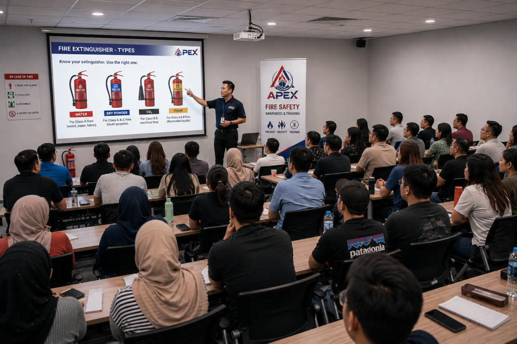 Sesi Latihan Marine Safety Training Malaysia APEX Firemarine