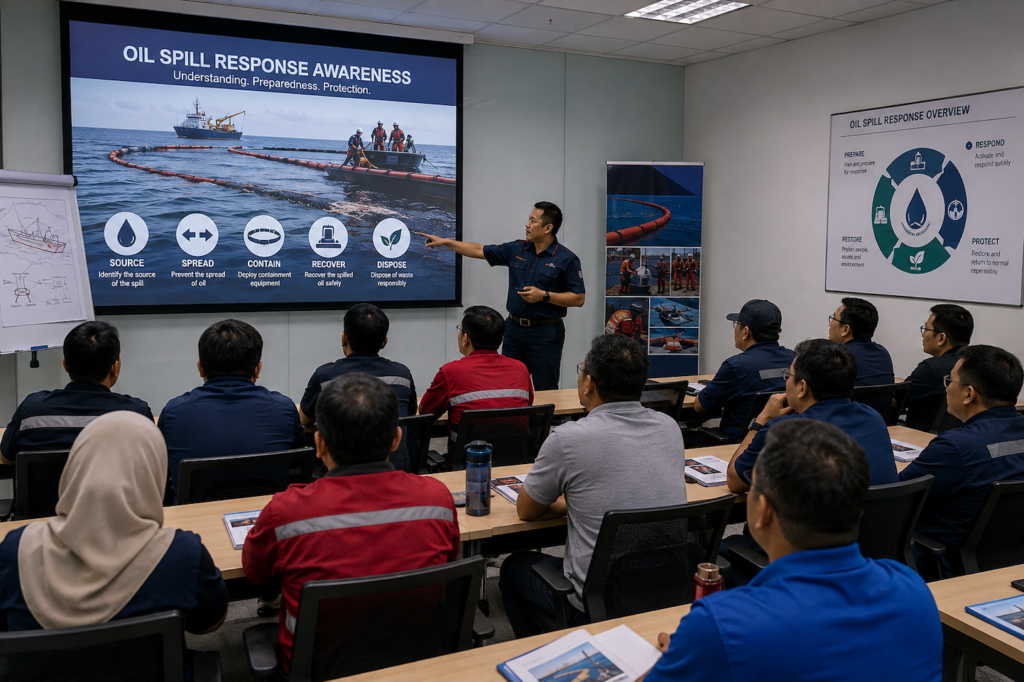 Latihan Tumpahan Minyak Marine Safety Training Malaysia
